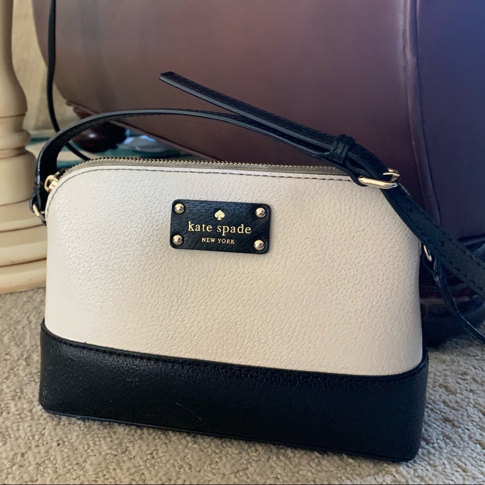 Kate spade black and white crossbody bag